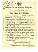 Boletim de Óbito 746
Maria de Jesus
Coval 94