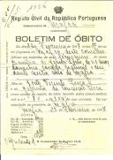 Boletim de Óbito 1556
Emília de Jesus Porto
Coval 56