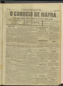 O Correio de Mafra: Jornal semanal, noticioso e agrícola, defensor dos interesses da Comarca de Mafra, Ano 7, n.º 256