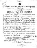 Boletim de Óbito 1864
Idália Maria Duarte
Coval 18