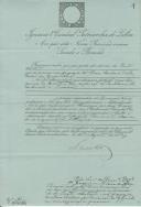 Licença concedida pelo cardeal patriarca de Lisboa, Inácio I, aos devotos de Santo António para o festejarem e exporem o Santíssimo Sacramento com procissão na freguesia da Igreja Nova no dia 15 de Agosto de 1875.  