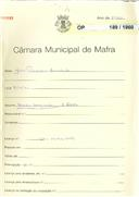 OP 189/1960 - José Francisco Marchante - construção de moradia geminada - Malveira - licença de construção nº 333/1962  Licença de utilização nº 1797/1962 