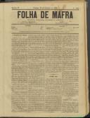 Folha de Mafra: Periódico noticioso, literário e agrícola, Ano 1, n.º 28