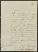 Ofício do sub prefeito de Torres Vedras, Francisco de Assis de Almada Trigoso, para o provedor do círculo da Carvoeira, relativo ao Aviso de 25 de Abril de 1834 da Prefeitura, para apreensão dos objectos roubados e detenção do roubador, bem como a entrega ao poder judicial. 