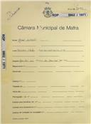 ROP 5902/1971 - JOSÉ SIMÕES, 
local: Quintal - Mafra Construção de moradia Unifamiliar ao abrigo do dec-lei 49.010 de 1969/05/20
licença de utilização nº 79/1971
