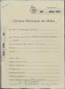 OP 5653/1970 - Manuel Domingos Catarino - ampliação de moradia (1º andar), licença de construção nº 226/1971 - licença de utilização nº 276/1971 