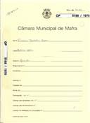 OP 5188/1970 Francisco Batalha Guerra - Caeiros Mafra - construção de uma moradia - licença de construção nº 66/1970 licença de utilização nº 97/1971