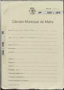 OP 5331/1970 - Francisco da Silva Maria - Construção de prédio, Praceta da Boavista, nº 5 - Ericeira - Licença de construção 97/1971 - licença de habitação n.º 26/1983.