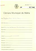 OP 53/1960 - Rogério Romão Mendes Vieira - Malveira - Construção de um barracão para habitação na Malveira
Licença de construção n.º 97/1960
Licença de habitação n.º 464/1960