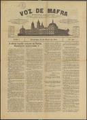 Voz de Mafra: Semanário republicano. Órgão do Partido Evolucionista neste Concelho, Ano 1, n.º 48