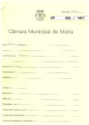 OP 966/1961 António Guerreiro - Lamarão - Malveira - Mafra - construção de uma moradia licença de construção nº 1767/1961 licença de utilização nº 538/1962