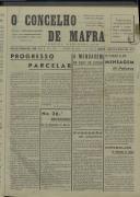 O Concelho de Mafra: Jornal Regionalista, Ano 26, n.º  633