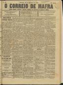 O Correio de Mafra: Jornal semanal, noticioso e agrícola, defensor dos interesses da Comarca de Mafra, Ano 3, n.º 89