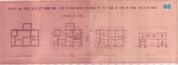 OP (Canas & Silva) António Ferreira - Achada / Mafra - Edificar casa com dois pisos - Licença de construção nº 106/1944 - Licença de utilização nº 651/1945. 