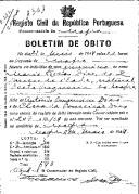 Boletim de Óbito 1301
Maria Rosa Dias
Coval 272