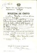 Boletim de Óbito 1809
António Lourenço
Coval 196