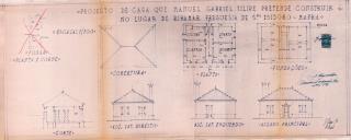 OP Manuel Gabriel Filipe - Ribamar / Santo Isidoro - Construir casa de habitação - Licença de construção nº 421/1952 - Licença de utilização nº 338/1953.