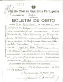 Boletim de Óbito 1888
António da Silva Veríssimo
Coval 369