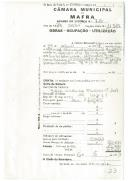 OP 2612/1965 - Manuel Fernando Caldeira dos Santos Serpa - Rua da Serra nº.1 - Venda do Pinheiro Construção de moradia - Licença de construção n.º 307/1965 - Licença de utilização n.º 72/1974