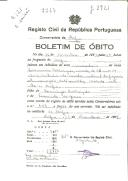 Boletim de Óbito 2245
Leonardo Rodrigues
Coval 121
Transladação de ossadas do ossário particular nº 6 para o coval 218; talhão 3