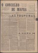 O Concelho de Mafra: Jornal Regionalista, Ano 20, n.º 571