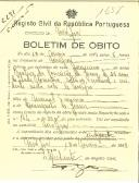 Boletim de Óbito 1657
Beatriz da Conceição de Jesus
Coval 291