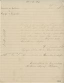 Ofício do secretário da Irmandade do Santíssimo Sacramento da Igreja Nova, António Miguel Pedroso, dirigido ao administrador do Concelho de Mafra, informando que o orçamento foi aprovado a 30 de Novembro de 1900, sendo Juiz João Francisco Manecas, que não pôde assinar o ofício por se encontrar no Hospital de Mafra.