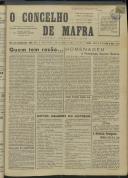 O Concelho de Mafra: Jornal Regionalista, Ano 28, n.º  673