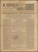 O Concelho de Mafra: Jornal Regionalista, Ano 9, n.º 323