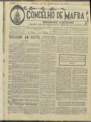 O Concelho de Mafra: Semanário ilustrado. Órgão de Propaganda e Defesa do Concelho, Ano 1, n.º 8