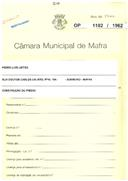 OP 1102/1962 - Pedro Luis Leitão - construção de prédio, Rua Dr. Carlos Galrão nº. 18, 18-A - Sobreiro / Mafra - Licença de construção n.º 359/1962 - licença de utilização nº 2030/1963