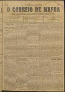 O Correio de Mafra: Jornal semanal, noticioso e agrícola, defensor dos interesses da Comarca de Mafra, Ano 2, n.º 35