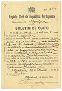 Boletim de óbito A2444
José Miranda
Coval 127