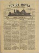 Voz de Mafra: Semanário republicano. Órgão do Partido Evolucionista neste Concelho, Ano 2, n.º 53