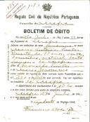 Boletim de Óbito 1071
Maria Antónia Simões Duarte
Coval 176