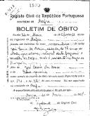 Boletim de Óbito 1930
José Luís da Maia
Coval 413