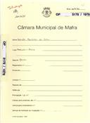 OP 5178/1970 Geraldo Coutinho da Silva
Aboboreira
Construção de uma moradia
Licença de Construção nº. 1008/1971
Licença de Habitação nº. 178/1972