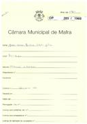 OP 285/1960 - José Gomes Martins Calado Júnior (coronel Calado Júnior) - alterações em habitação - Paz / Mafra 
licença de construção nº 973/1960