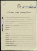 OP 5385/1970
Leonel Alves Varela
Barril, Encarnação
Ampliar arrecadação
Licença de construção n.º 843/70
Licença de ocupação n.º 217/72