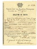 Boletim de óbito A1627
Nado morto
Coval 29