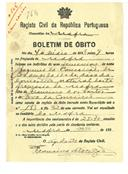 Boletim de Óbito 764
Joaquina da Conceição
Coval 106