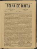 Folha de Mafra: Periódico noticioso, literário e agrícola, Ano 1, n.º 37