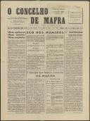 O Concelho de Mafra: Jornal Regionalista, Ano 31, n.º  708