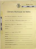 OP 5769/1970 - Albano Valentim Duarte - construção de 2 moradias geminadas, Rua Manuel Gonçalves Marquês, nº 19 - Venda do Pinheiro - licença de construção nº 872/1971 - licença de utilização nº 149/1972 