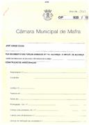 OP 920/1961 José Jorge Covas - Rua Movimento das Forças Armadas nº. 119 - Alcainça Pequena - construção de uma arrecadação
licença de construção nº 1515/1961