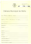 OP 1190/1962 - António Marinho Simões - Casal Pias, Santo Estevão das Galés - construção de barracão.
Não tem licença.