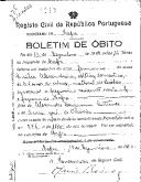 Boletim de Óbito 1893
Emília Alexandrina
Coval 374