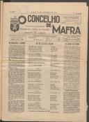 O Concelho de Mafra: Semanário regionalista de propaganda e defesa do concelho, Ano 5, nº  222