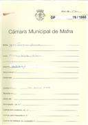 OP 76/1960 - José Francisco Duarte - Construção de 1º andar sobre casa existente, Alcaínça Grande / S. Miguel de Alcainça - Licença de construção n.º 1254/1960 - Licença de utilização n.º 1246/1961