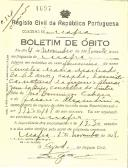 Boletim de Óbito 1697
Amélia Maria Machado
Coval 328